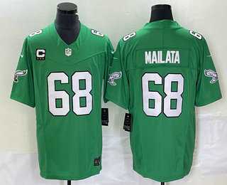 Men's Philadelphia Eagles #68 Jordan Mailata Green C Patch 2023 FUSE Vapor Limited Throwback Stitched Jersey,We sell and wholesale Men's Philadelphia Eagles #68 Jordan Mailata Green C Patch 2023 FUSE Vapor Limited Throwback Stitched Jersey on line form chian!